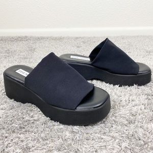 Steve Madden Slinky30 Slide Slip On Sandal Mule Y2K 90s Black 7.5 38